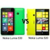 Comparatif Nokia Lumia 530 vs Nokia Lumia 520